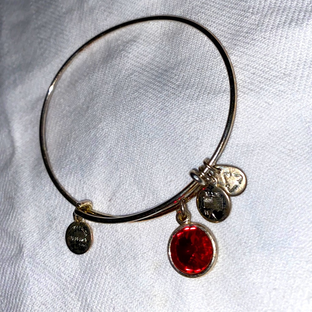 Alex and Ani Ruby Birthstone Charm Bracelet